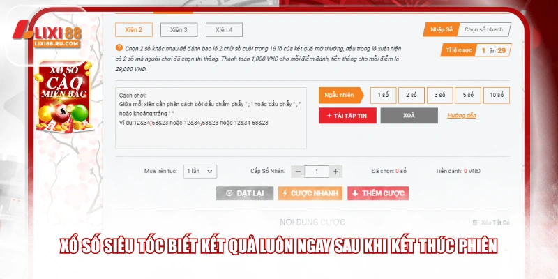 Xổ số siêu tốc biết kết quả luôn ngay sau khi kết thúc phiên